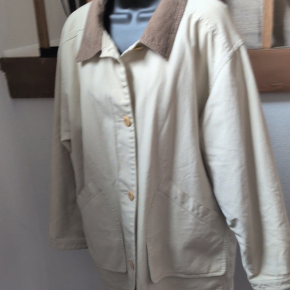 ✨ LL bean Vintage Field Barn Chore Coat Size Petite Large - Picture 2 of 9